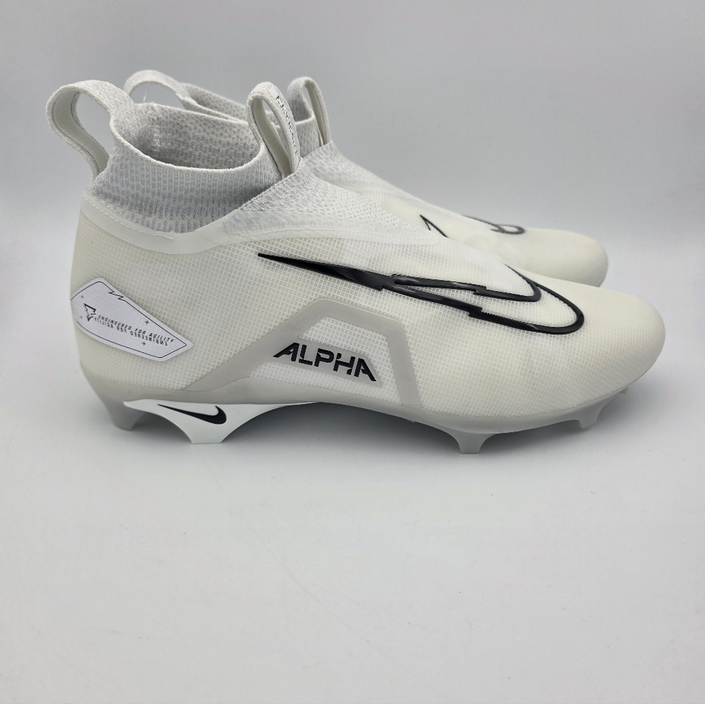 Nike Alpha Menace Elite 3 'White Platinum Black' Football Cleats Mens Size 15
